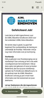 Deelname halve marathon Eindhoven 12 oktober, Tickets en Kaartjes, Overige Tickets en Kaartjes, Eén persoon