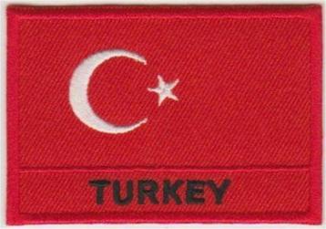 Turkije vlag stoffen opstrijk patch embleem #3 beschikbaar voor biedingen