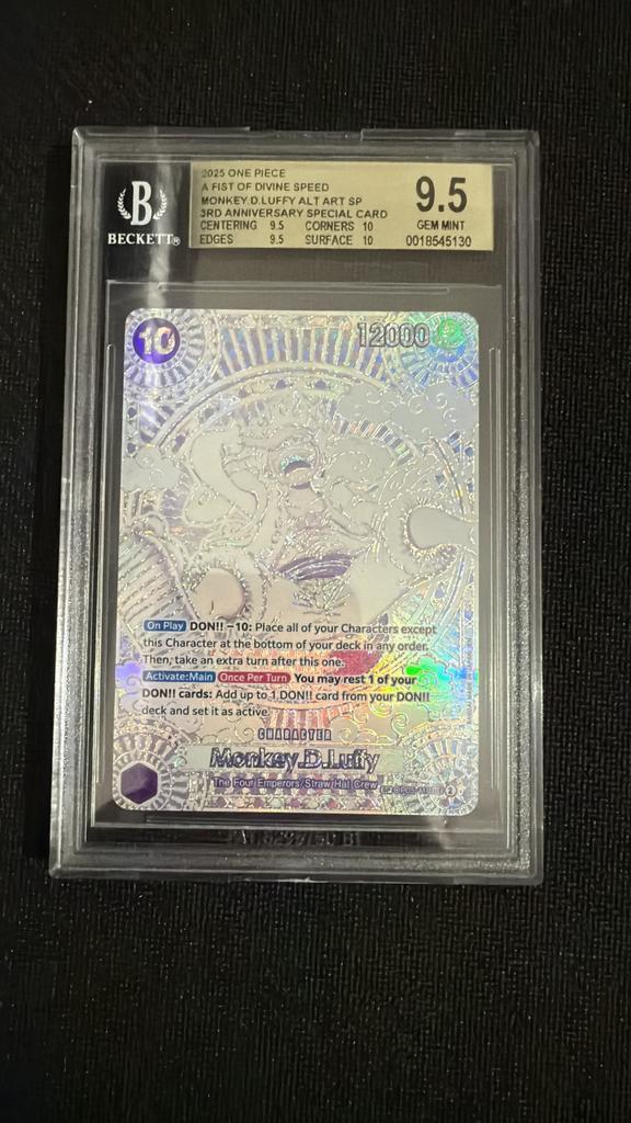 Monkey D. luffy SP OP05-119SEC BGS 9,5, Hobby en Vrije tijd, Verzamelkaartspellen | Overige, Zo goed als nieuw, Ophalen of Verzenden