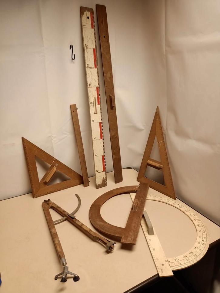 Vintage Tekenspullen voor Schoolbord, Antiek en Kunst, Antiek | Gereedschap en Instrumenten, Ophalen of Verzenden