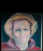 Beatrix portret - Acryl op doek 50x50, Antiek en Kunst, Ophalen of Verzenden