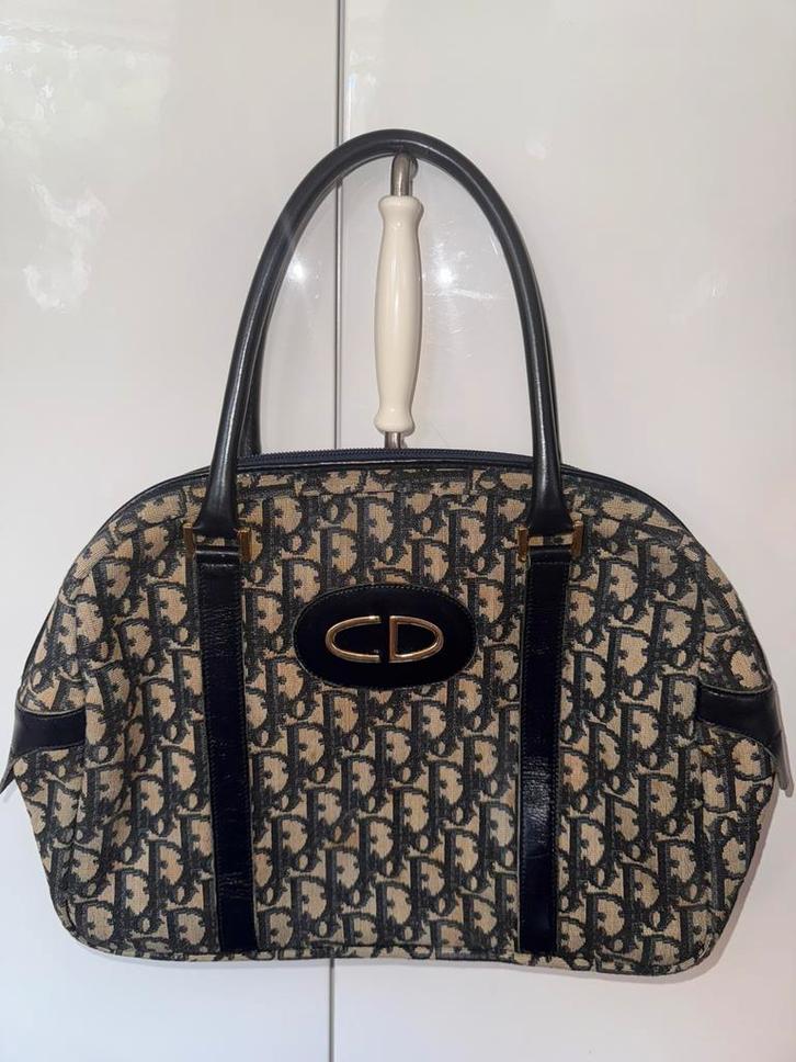 Dior vintage tas, Sieraden, Tassen en Uiterlijk, Tassen | Damestassen, Gebruikt, Handtas, Zwart, Ophalen of Verzenden