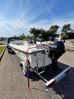 Complete sloep met 9,8 pk Tohatsu motor + trailer + kussens, Watersport en Boten, Ophalen, Tot 10 pk, Zo goed als nieuw, 3 tot 6 meter