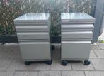 2 metalen lade kasten op wielen, Huis en Inrichting, Kasten | Roldeurkasten en Archiefkasten, Ophalen, Gebruikt, 50 tot 100 cm