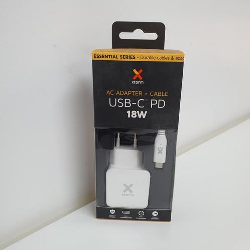 Xtorm AC Adapter USB-C + USB-C - 18watt, Telecommunicatie, Mobiele telefoons | Telefoon-opladers, Nieuw, Ophalen of Verzenden