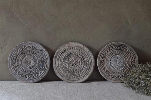 Gegraveerde Indiase chapati steen, Huis en Inrichting, Woonaccessoires | Overige, Nieuw, Ophalen