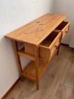 Grenen kastje / sidetable met lades, Huis en Inrichting, Kasten | Dressoirs, Ophalen, Minder dan 50 cm, Gebruikt, Met lade(s)