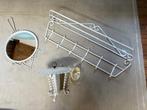 Garderobe set vintage kapstok spiegel en hanglampje wit, Huis en Inrichting, Woonaccessoires | Kapstokken, Gebruikt, Minder dan 100 cm