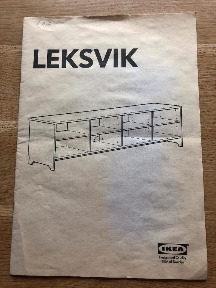 Ikea Leksvik TV-meubel, Huis en Inrichting, Kasten | Televisiemeubels, Gebruikt, Minder dan 100 cm, 150 tot 200 cm, 25 tot 50 cm