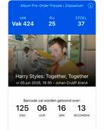 Harry Styles kaartje 5 juni, Eén persoon, Ticket of Toegangskaart