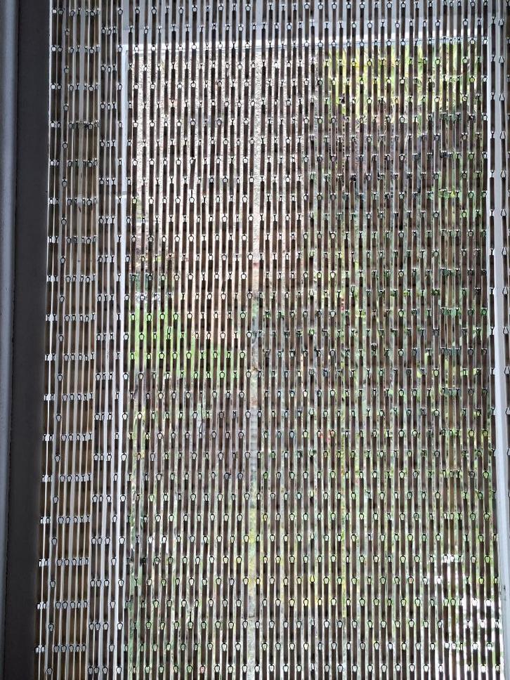 vliegergordijn, Doe-het-zelf en Verbouw, Deuren en Horren, Gebruikt, Binnendeur, 200 tot 215 cm, 80 tot 100 cm, Glas, Ophalen