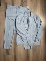 2-delig blauw pak C&A Broek 58 / Blouse 60 (valt als XXL), Blauw, Overige maten, Zo goed als nieuw, C&A