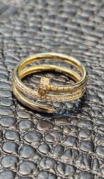 Prachtige spijker 14k gouden ring flexibel, Nieuw, Ophalen of Verzenden, 17 tot 18, Dame