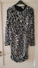Jurk zwart/creme elastisch XL - H&M, H&M, Zwart, Maat 46/48 (XL) of groter, Ophalen of Verzenden
