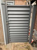Schutting deur staal grijs 1meter breed, 80 tot 100 cm, Minder dan 200 cm, Gebruikt, Metaal