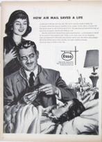 6 vintage advertenties reclames Esso petroleum 1950, Ophalen