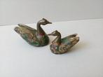 Brocante eendjes.Hout /messing,  Decoratie., Ophalen of Verzenden