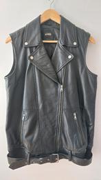 Zara real leather oversized biker waistcoat M, Zara, Maat 38/40 (M), Ophalen of Verzenden, Zo goed als nieuw