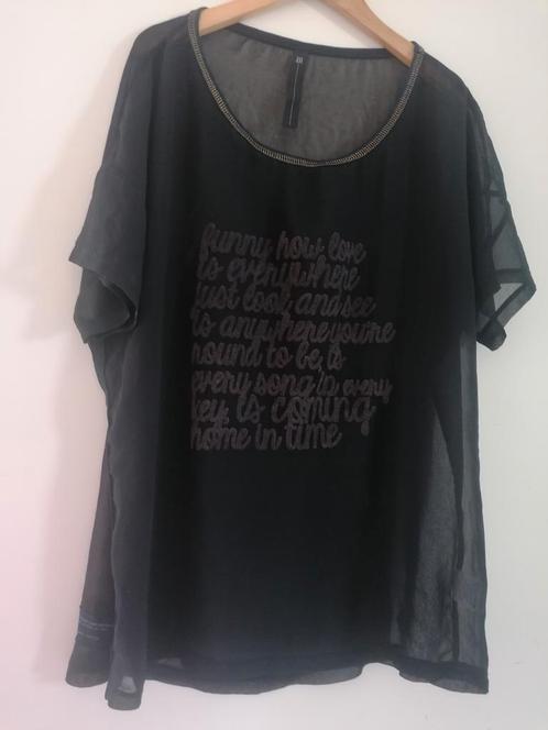 10days mooie zwarte transparente top / maat 2 = M, Kleding | Dames, Tops, Zo goed als nieuw, Maat 38/40 (M), Zwart, Korte mouw