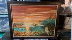 Afrika stijl zonsondergang 92x72 cm, Huis en Inrichting, Ophalen, Zo goed als nieuw, 50 tot 75 cm, Schilderij