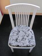 Stoel wit , met stof bekleding, Huis en Inrichting, Ophalen, Hout, Gebruikt, Wit