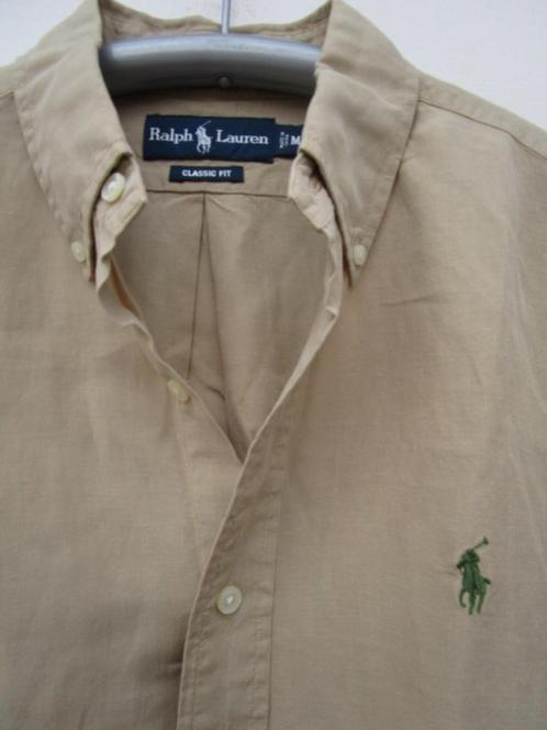 Linnen/zijden Ralph Lauren overhemd valt als ruime maat L, Kleding | Heren, Overhemden, Zo goed als nieuw, Halswijdte 41/42 (L)