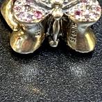 Pandora | Ag | vlinder roze steentjes | bedel | 354650, Pandora, 1 bedel, Ophalen of Verzenden, Zo goed als nieuw