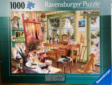 Ravensburger 1000🧩 My Haven no.11-The Artist’s Shed beschikbaar voor biedingen
