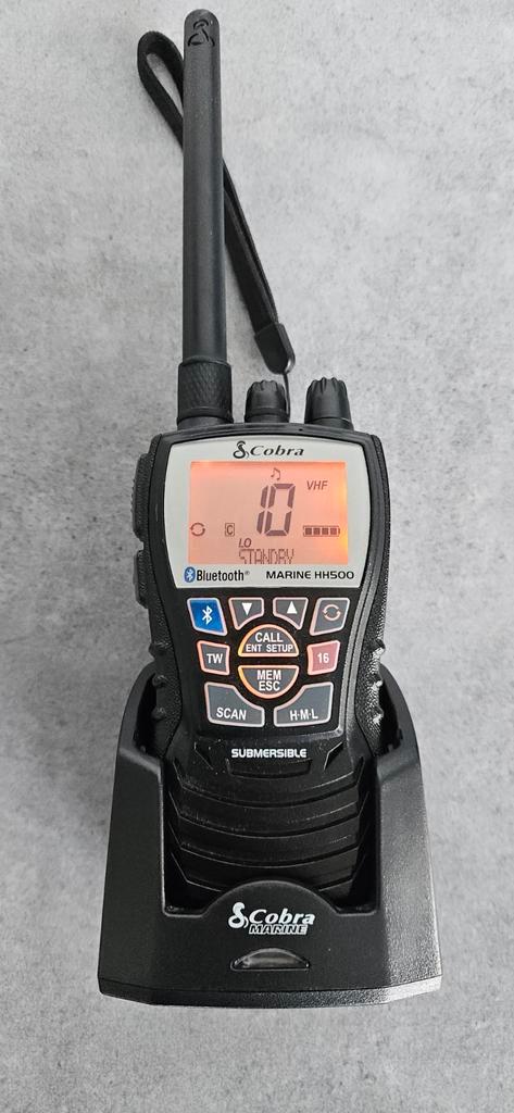 Cobra Marine HH500 waterdichte Bluetooth handheld marifoon, Watersport en Boten, Navigatiemiddelen en Scheepselektronica, Zo goed als nieuw
