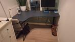 Blauw hoekbureau Ikea, Huis en Inrichting, Bureaus, Ophalen, Gebruikt, Bureau