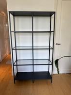 IKEA VITTSJÖ Stellingkast 100x175 – zwartbruin met glas, Ophalen, Zo goed als nieuw