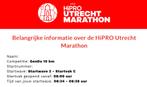 Startbewijs Utrecht Marathon 10 KM, Sport en Fitness, Loopsport en Atletiek, Overige merken, Overige typen, Nieuw, Ophalen of Verzenden