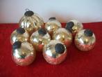 8 Luxe Kerstballen - Goud Craquelé Glas - per stuk - Nieuw, Diversen, Kerst, Ophalen of Verzenden, Nieuw