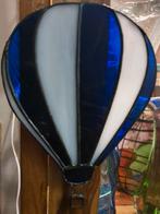 Glas in lood luchtballon raamhanger blauw wit bruin gaaf, Antiek en Kunst, Ophalen of Verzenden