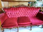 Prachtige antieke rood fluwelen sofa,  bank vintage, barok, Ophalen