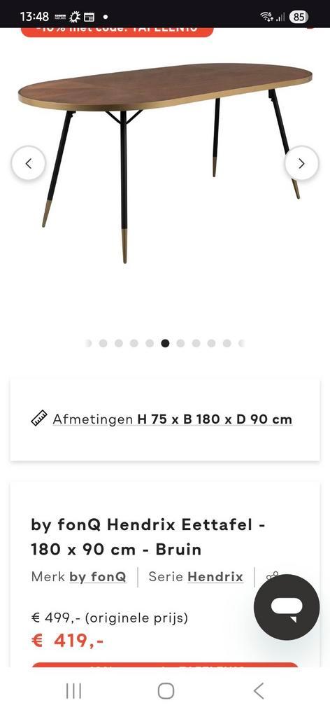 Ovale Eettafel - Stijlvol Design, Huis en Inrichting, Tafels | Eettafels, Gebruikt, 100 tot 150 cm, 150 tot 200 cm, Vijf personen of meer