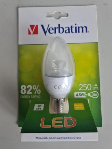 4 x Verbatim E14 LED Candle 4.5W Clear House Light Bulb Lamp
