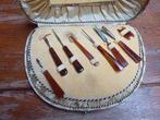 Vintage manicure set in koffertje, Antiek en Kunst, Ophalen of Verzenden
