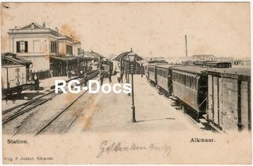Ansichtkaart - Briefkaart Trein Station Alkmaar (1906) beschikbaar voor biedingen