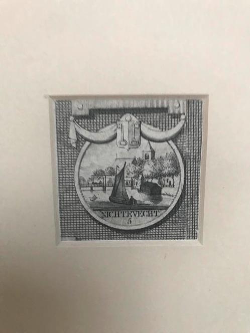 Nichtevecht, Buuren, miniatuurets  Cornelis Visscher, 1629., Antiek en Kunst, Kunst | Etsen en Gravures, Ophalen of Verzenden