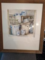 Aquarel Schilderij - Aardewerk Potten, Ophalen
