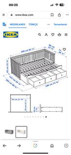 Ikea hemnes bed en kledingkast, 80 cm, Ophalen of Verzenden, Eenpersoons, Wit