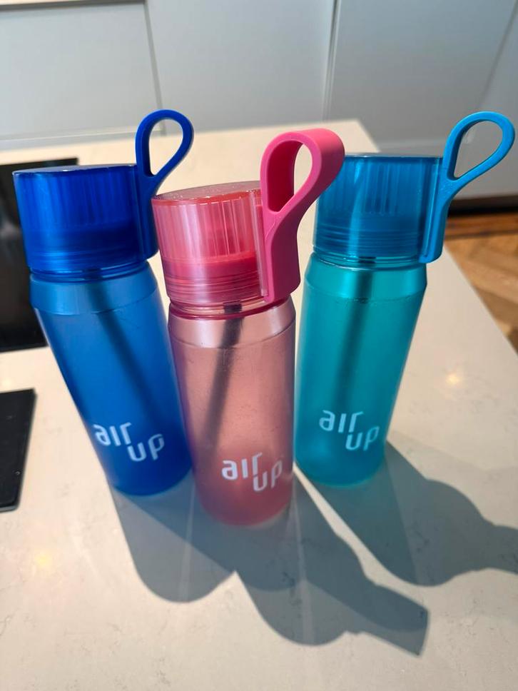 3x AIR UP, Sport en Fitness, Bidons, Gebruikt, Ophalen of Verzenden