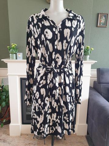 Zwart wit jurk jurkje Viscose mt L 42 44 Gratis Verzenden ! beschikbaar voor biedingen