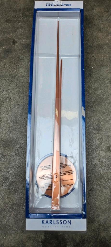2x wandklok Karlsson Little Big Time koper/Diy Arrows zilver, Huis en Inrichting, Woonaccessoires | Klokken, Nieuw, Ophalen of Verzenden