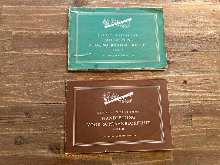 Handleiding voor sopraanblokfluit Deel 1 & 2 uit 1959, Muziek en Instrumenten, Bladmuziek, Gebruikt, Les of Cursus, Klassiek, Blokfluit