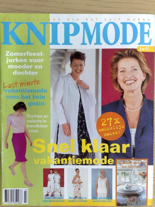 Knipmode juli nr. 7 / 2000, Hobby en Vrije tijd, Kledingpatronen, Gebruikt, Knipmode, Verzenden