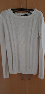 witte katoenen trui met kabelpatroon maat M?, Ophalen of Verzenden, Zo goed als nieuw, Maat 38/40 (M), Wit