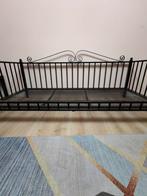 Stevig eenpersoonsbed - op maat gemaakt, zo goed als nieuw!, Huis en Inrichting, Ophalen, 90 cm, Eenpersoons, Zwart