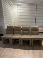 Gratis op te halen: 4 eetkamerstoelen op wieltjes, Tuin en Terras, Ophalen, Gebruikt, Stoel